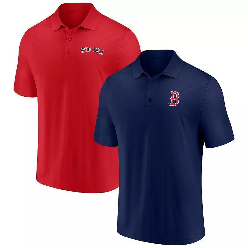 Mens Fanatics Branded /Red Boston Red Sox Dueling Logos Polo Combo Set Blue Product Image