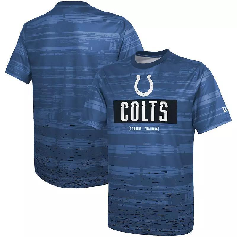 Mens New Era Royal Indianapolis Colts Combine Authentic Sweep T-Shirt Product Image