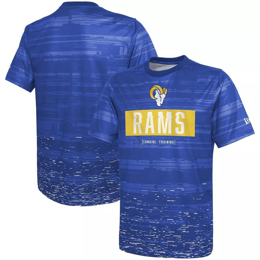 Men's New Era Royal Los Angeles Rams Combine Authentic Sweep T-Shirt,  Product Image