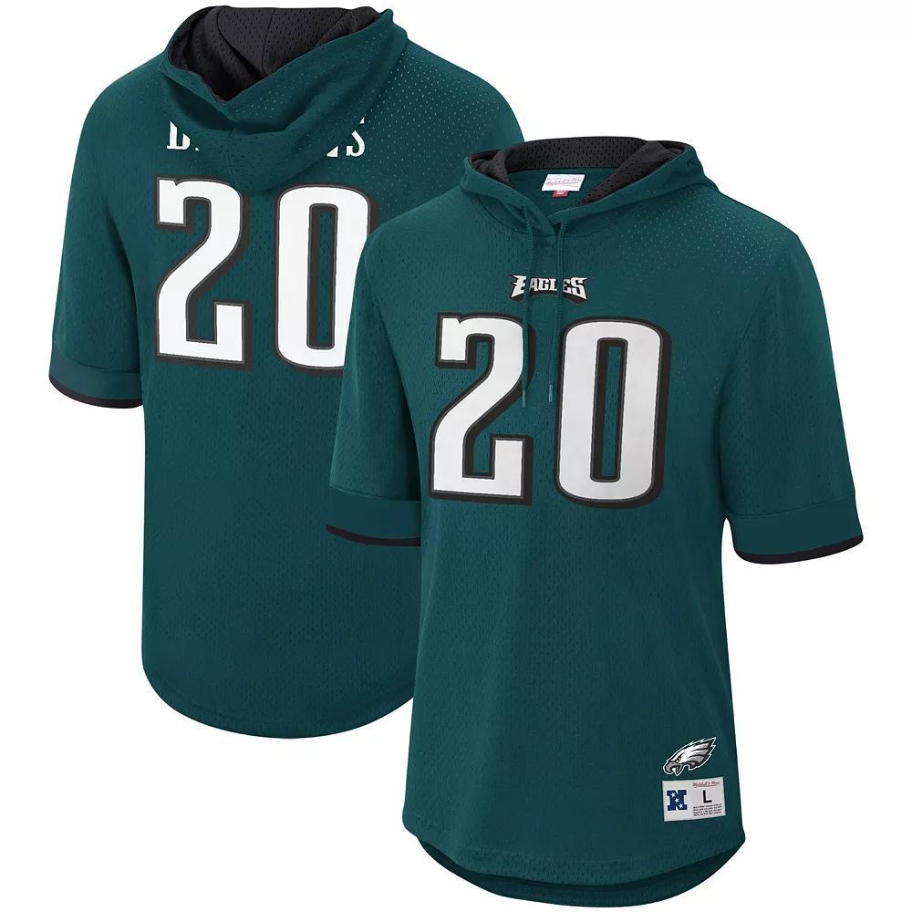 Men's Mitchell & Ness Brian Dawkins Green Philadelphia Eagles Retired Player Mesh Name & Number Hoodie T-Shirt, Size: Small Product Image