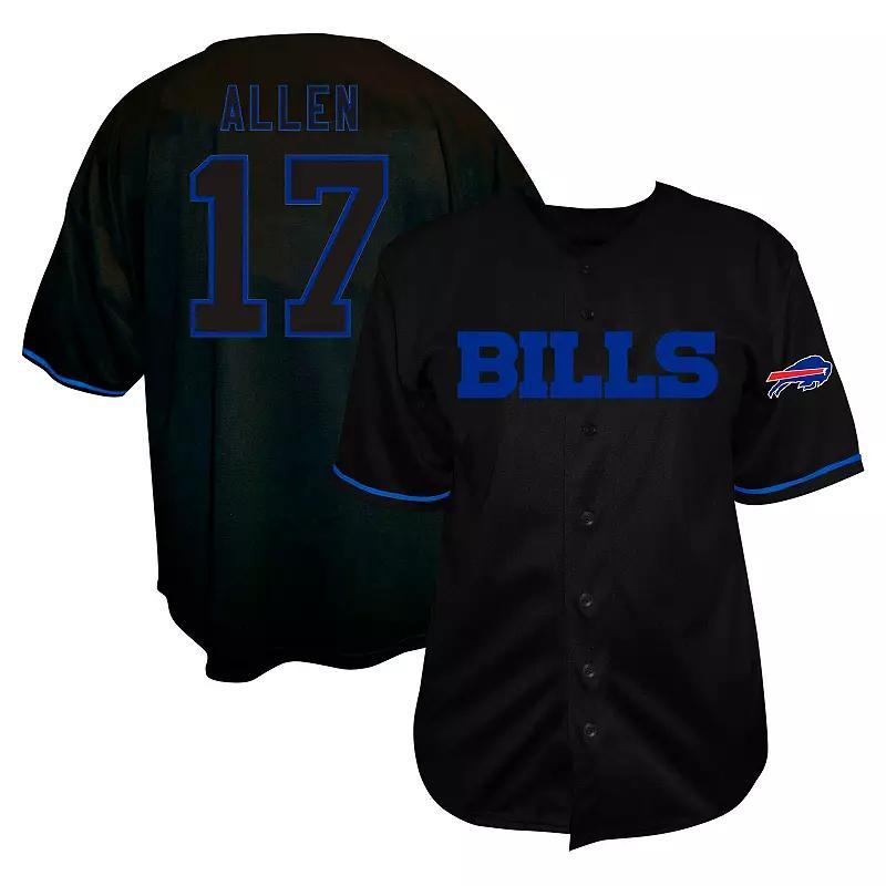 Mens Fanatics Josh Allen Buffalo Bills Big & Tall Baseball Button-Up Shirt Product Image