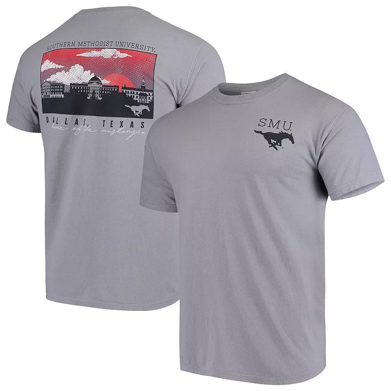 SMU Mustangs Comfort Colors Campus Scenery T-Shirt - Gray, Mens Product Image