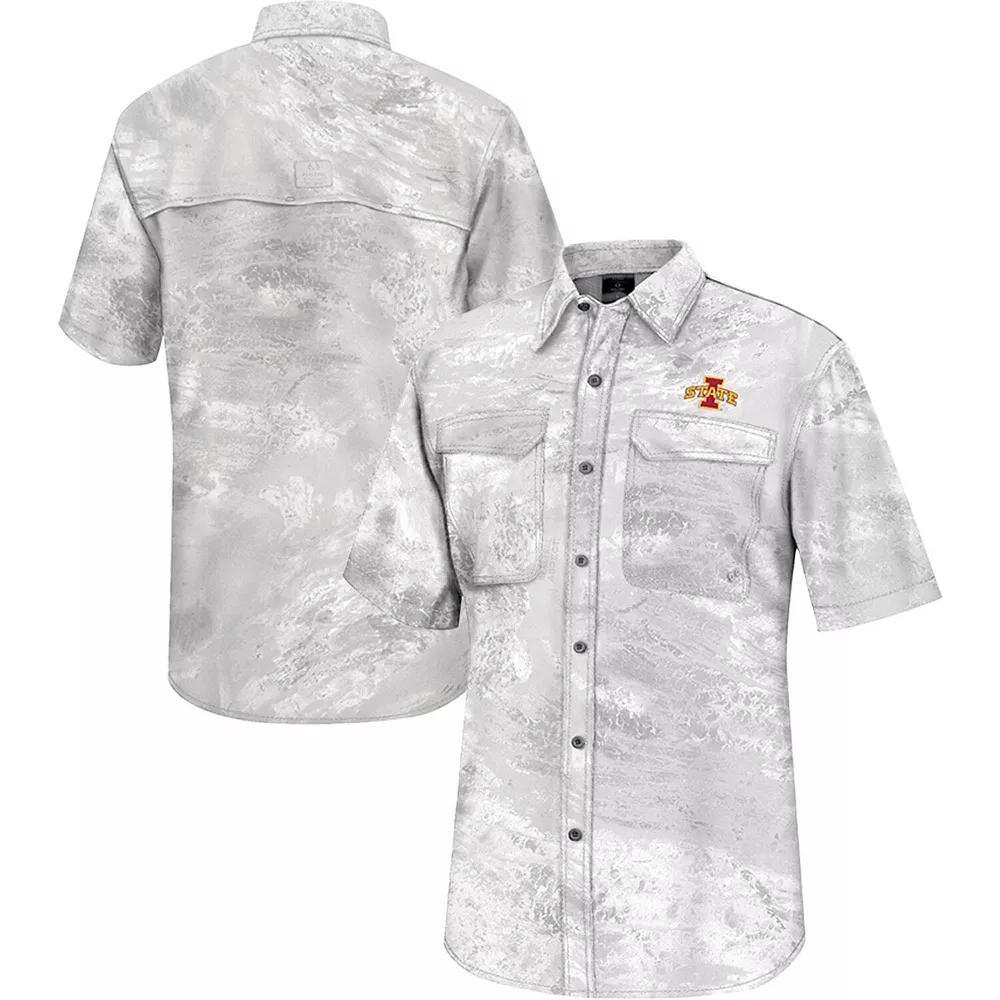 Men's Colosseum  White Alabama Crimson Tide Realtree Aspect Charter Full-Button Fishing Shirt, Size: Medium Product Image