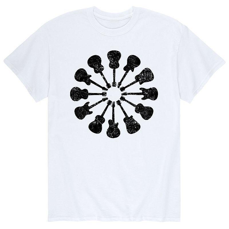 Men's Guitars Circular Tee, Size: XXL, Gray Product Image