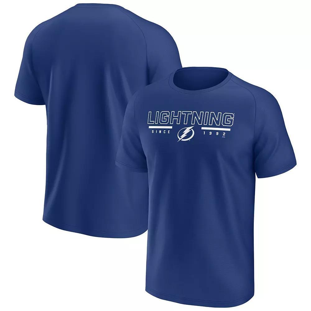 Men's Fanatics  Blue Tampa Bay Lightning Established Raglan T-Shirt, Size: 2XL, Lgh Blue Product Image