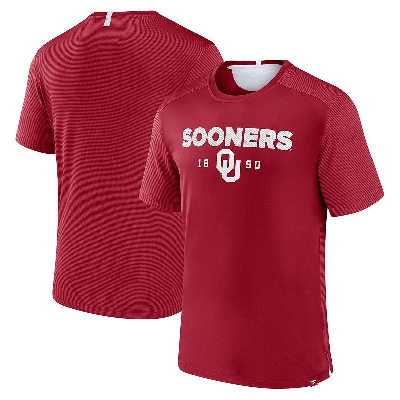 Men's Fanatics Branded Crimson Oklahoma Sooners Defender Rush T-Shirt,  Product Image