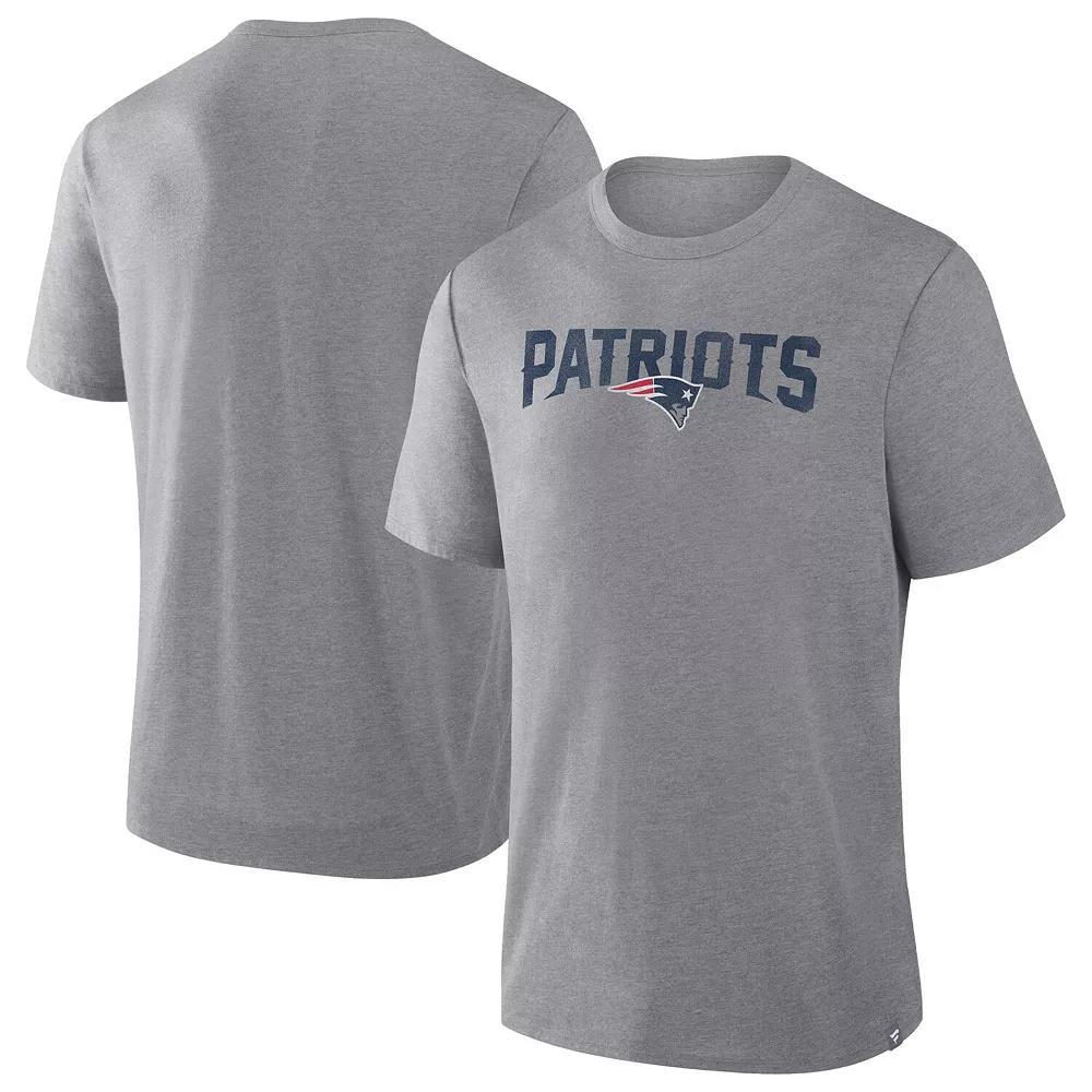 Men's Fanatics  Heather Gray New England Patriots Tri-Blend T-Shirt, Size: 2XL, Grey Product Image