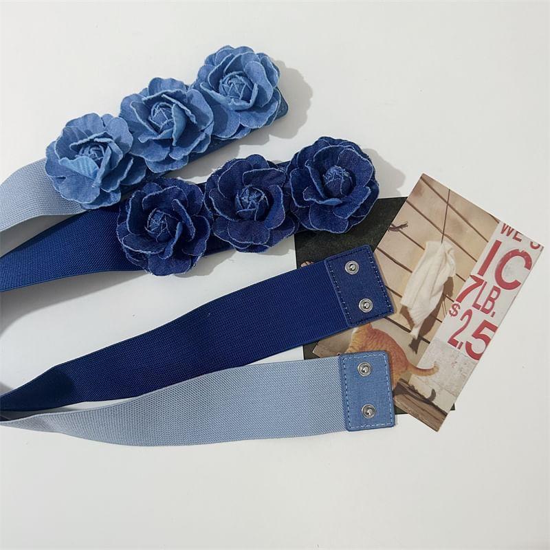 Denim Flower Belt Product Image