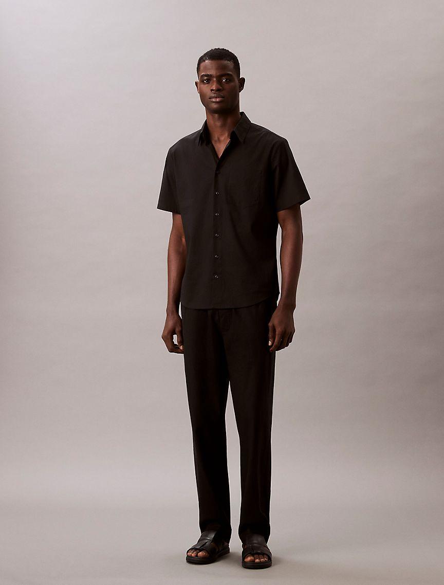 Solid Seersucker Classic Button-Down Shirt Product Image