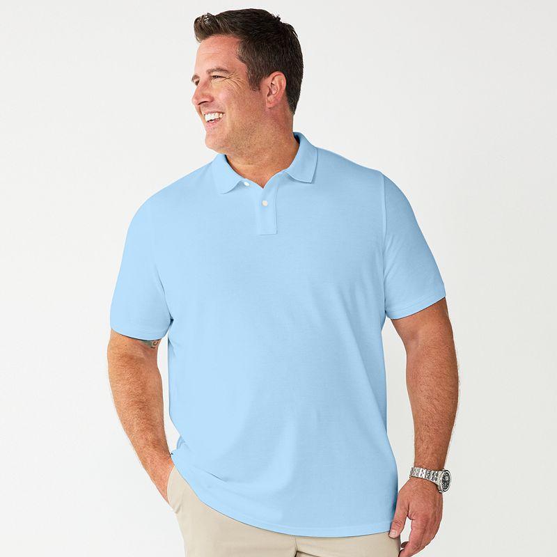 Big & Tall Sonoma Goods For Life® Pique Polo, Men's, Size: XXL Tall, Sailor Blue Product Image