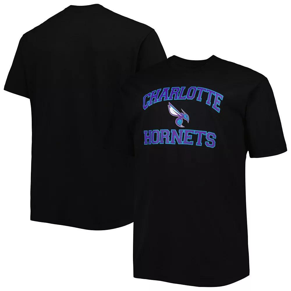 Men's Black Charlotte Hornets Big & Tall Heart & Soul T-Shirt,  Product Image