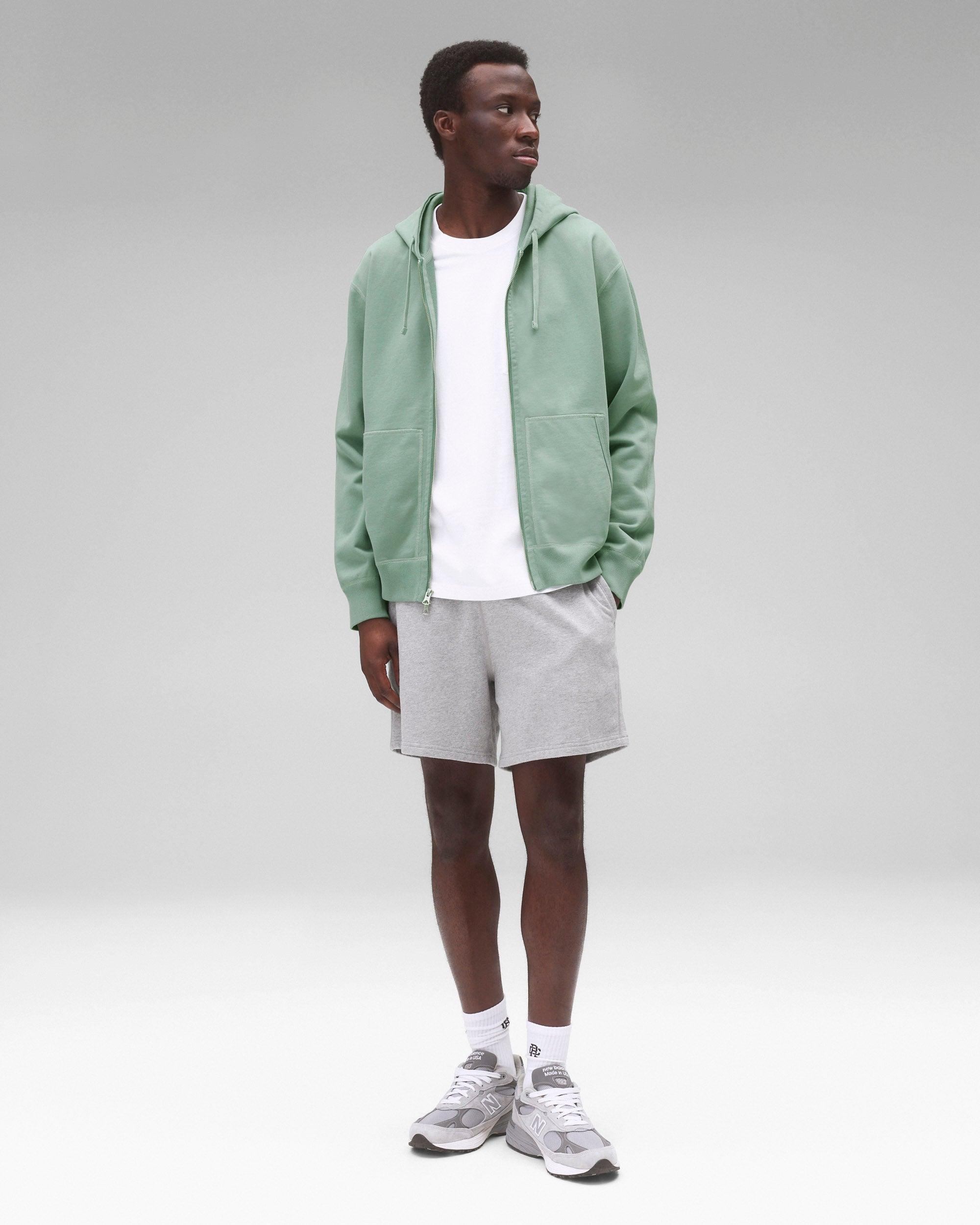 Midweight Terry Standard Zip Hoodie Male Product Image