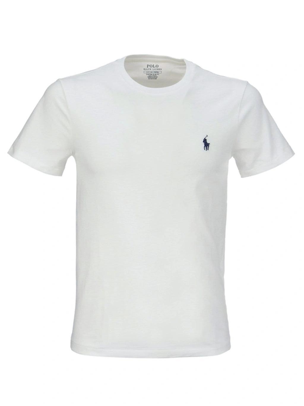 Custom Slim Fit Jersey T Shirt In White Product Image