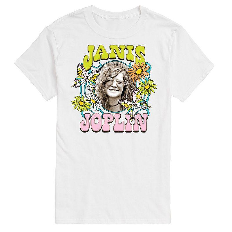 Men's Janis Joplin Butterfly Flowers Tee,  Product Image