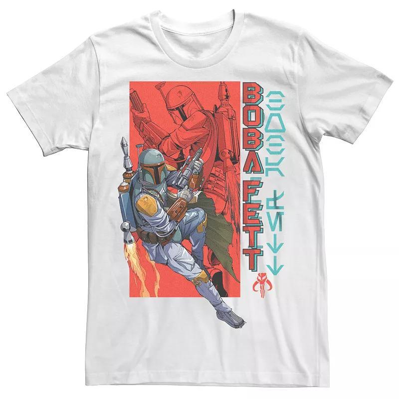 Men's Star Wars Boba Fett Action Pose Graphic Tee, Size: Large, White Product Image