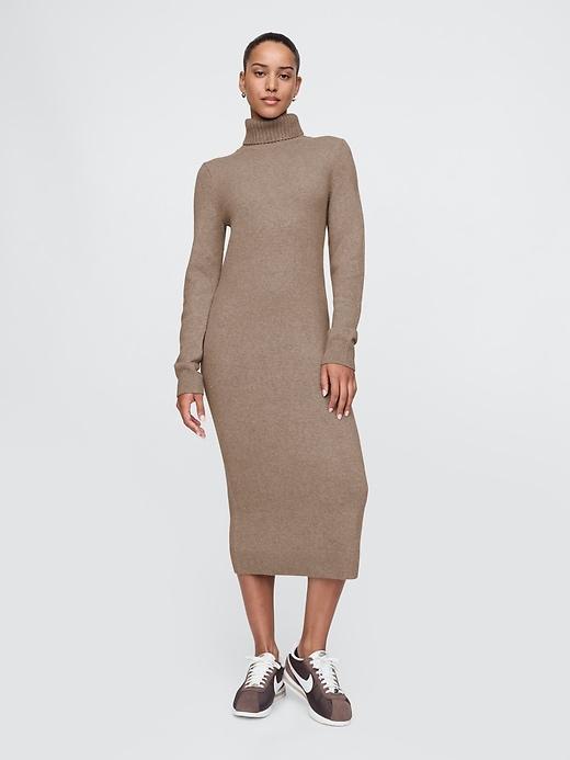 CashSoft Turtleneck Maxi Sweater Dress Product Image