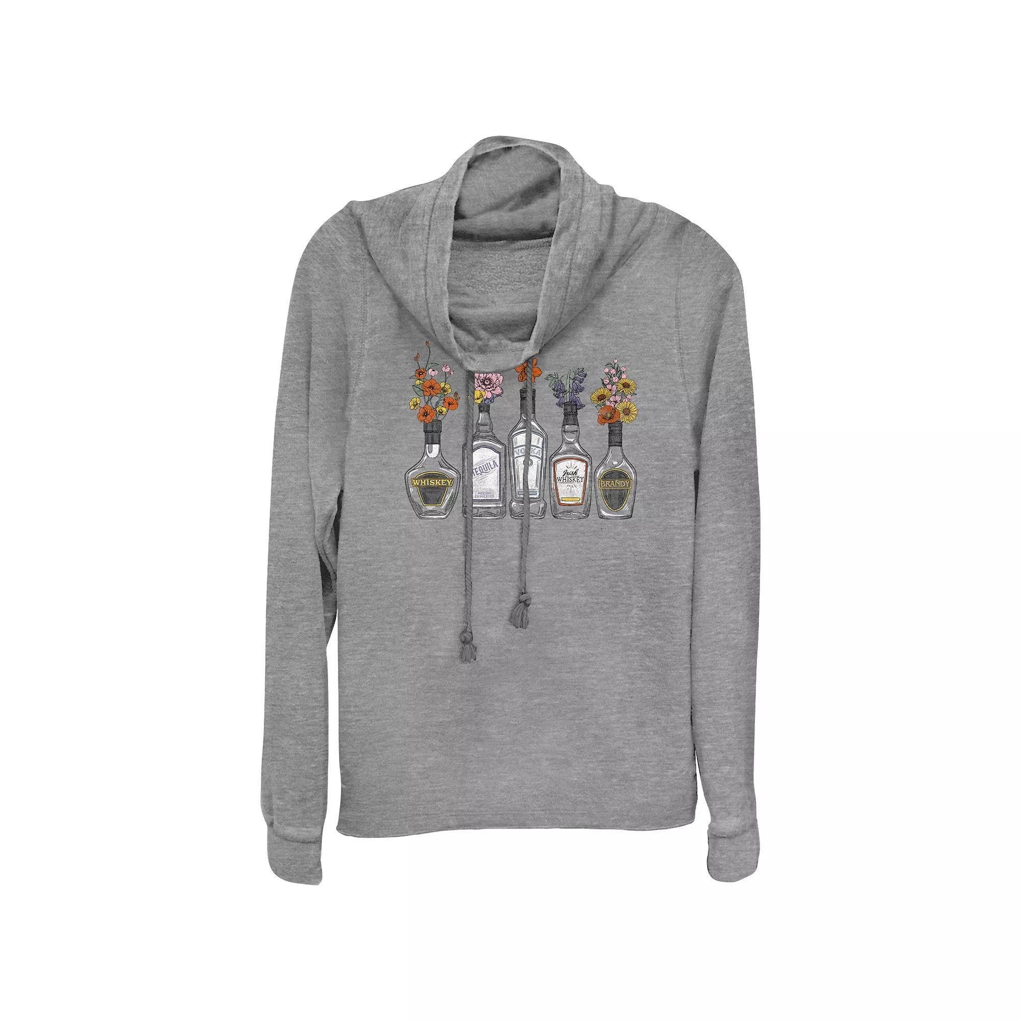 Women's Three Tigers Roaring Cowlneck Graphic Lightweight Long Sleeve, Girl's,  Product Image