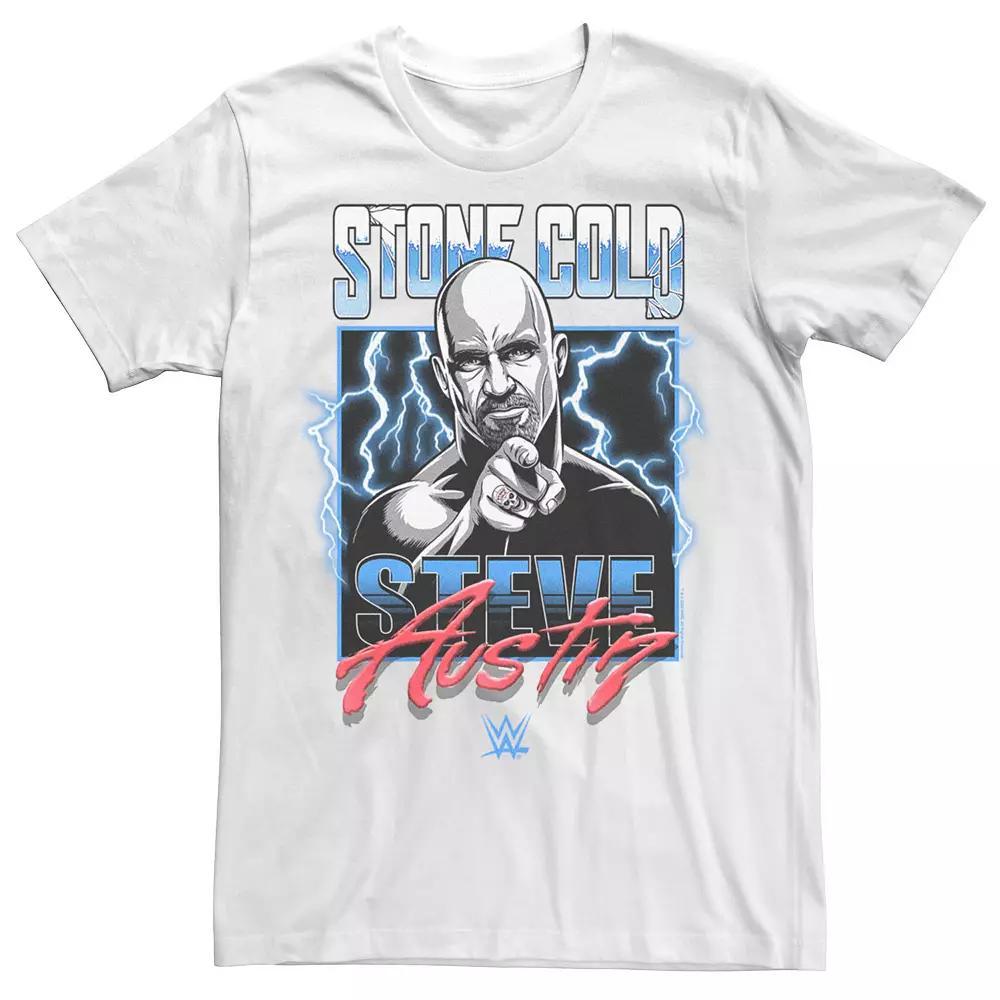 Men's WWE Stone Cold Steve Austin Electric Poster Tee, Size: Small, White Product Image