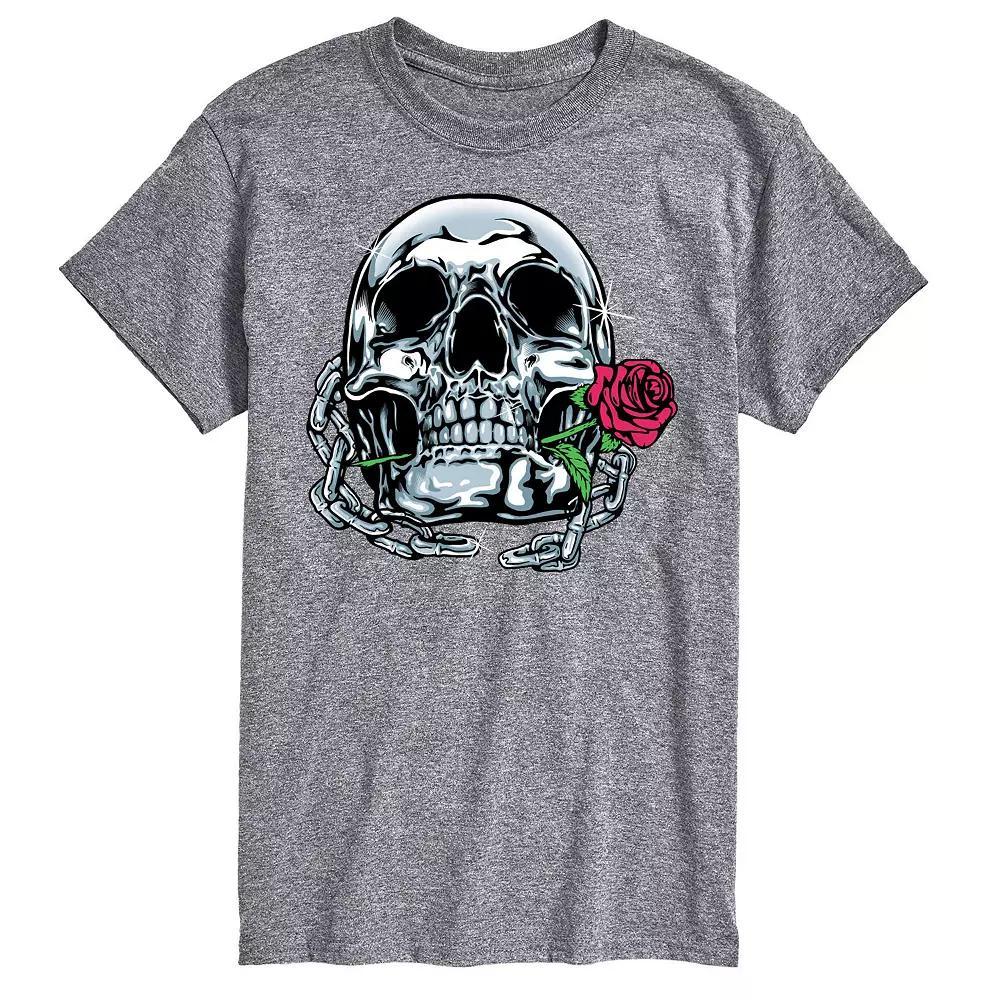Men's Shiny Skull Art Tee,  Product Image