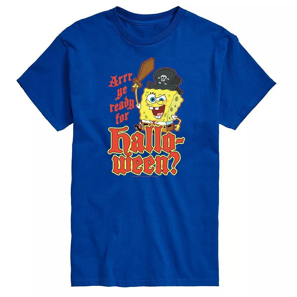 Big & Tall Spongebob Squarepants Arr Ye Ready For Halloween Graphic Tee, Men's,  Product Image
