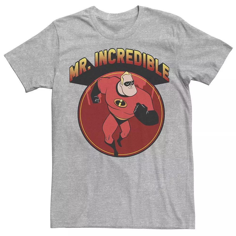 Disney / Pixar's The Incredibles Mr. Incredible Men's Circle Portrait Tee, Size: Medium, Athletic Grey Product Image