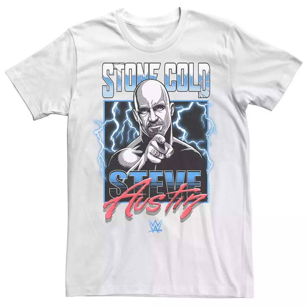 Men's WWE Stone Cold Steve Austin Electric Poster Tee, Size: Small, White Product Image