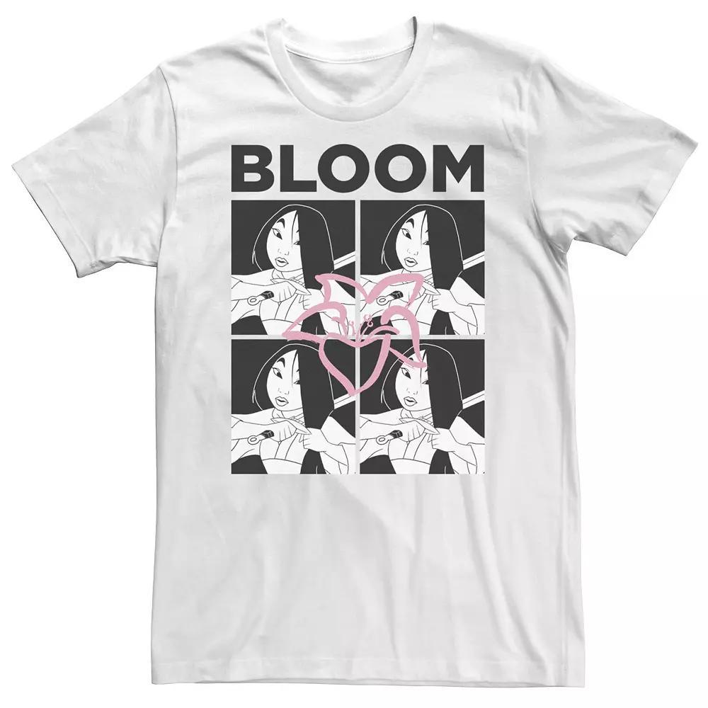 Big & Tall Disney Mulan Mulan Black & White Box Up Bloom Tee, Men's, Size: 4XL Product Image