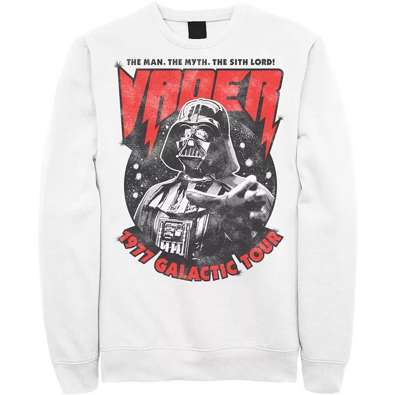 Men's Star Wars Vader 1977 Galactic Tour Metal Poster Sweatshirt, Size: Small, White Product Image