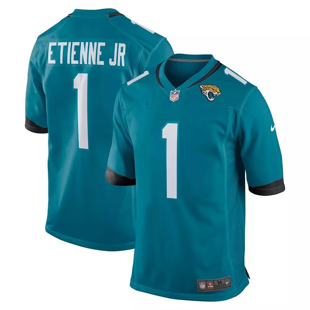 Men's Nike Travis Etienne Jr Teal Jacksonville Jaguars Prowler Throwback Player Game Jersey,  Product Image