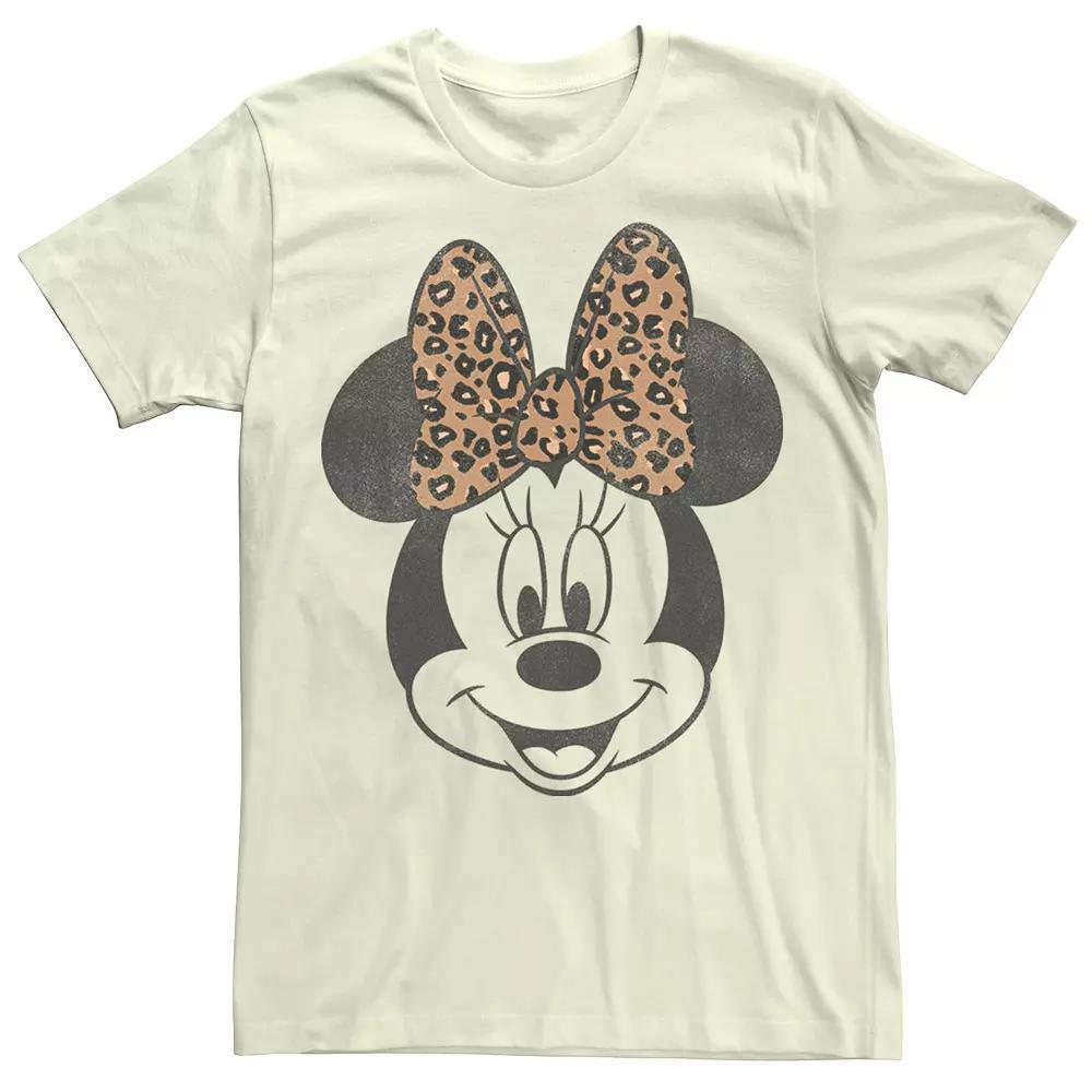 Disney's Minnie Mouse Men's Leapord Print Bow Portrait Tee,  Product Image