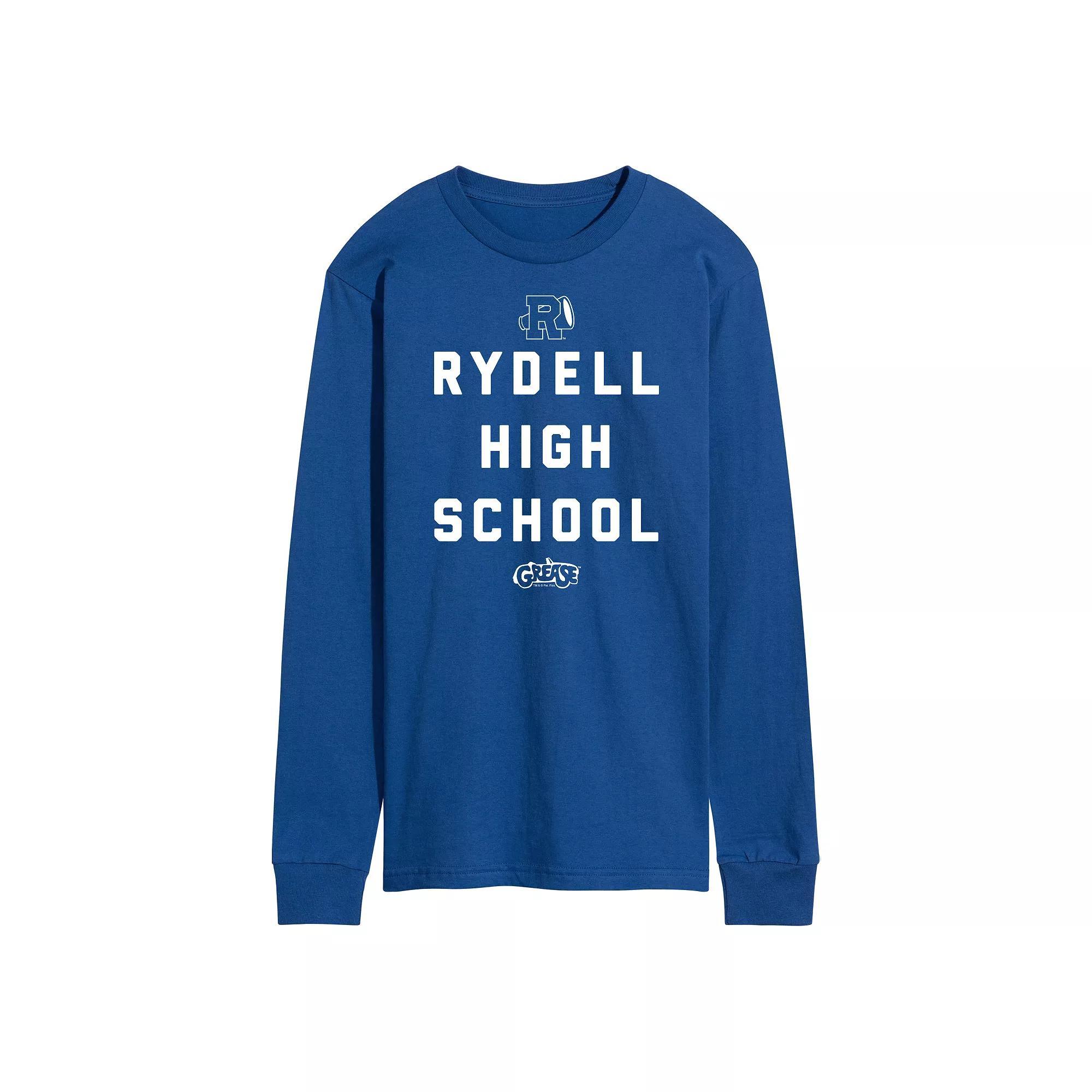 Men's Grease Rydell High Long Sleeve Graphic Tee, Size: Large, Blue Product Image