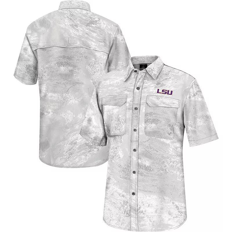 Men's Colosseum  White Iowa State Cyclones Realtree Aspect Charter Full-Button Fishing Shirt, Size: Medium Product Image