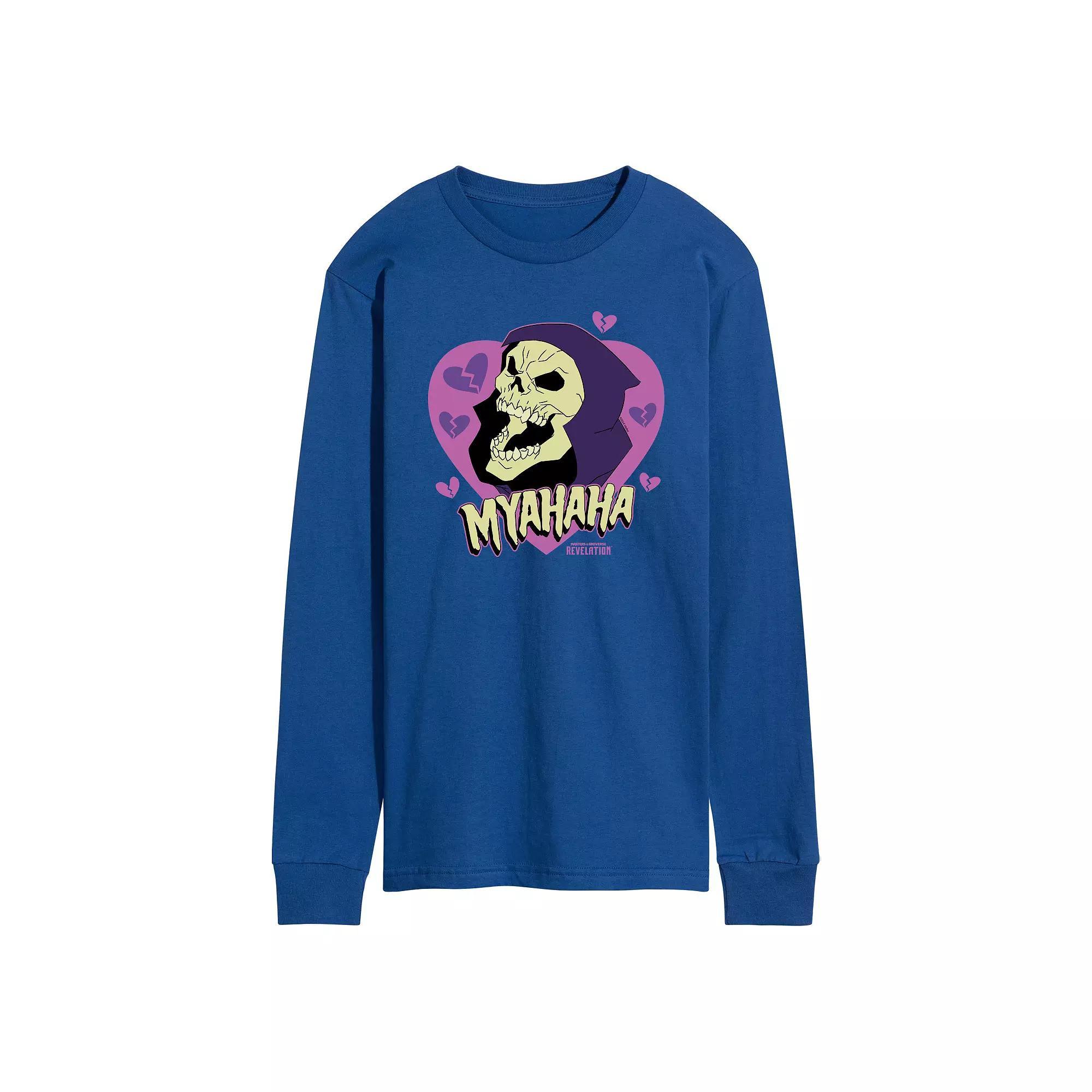 Men's Masters Of The Universe Skeletor Long Sleeve Graphic Tee, Size: Medium, Blue Product Image