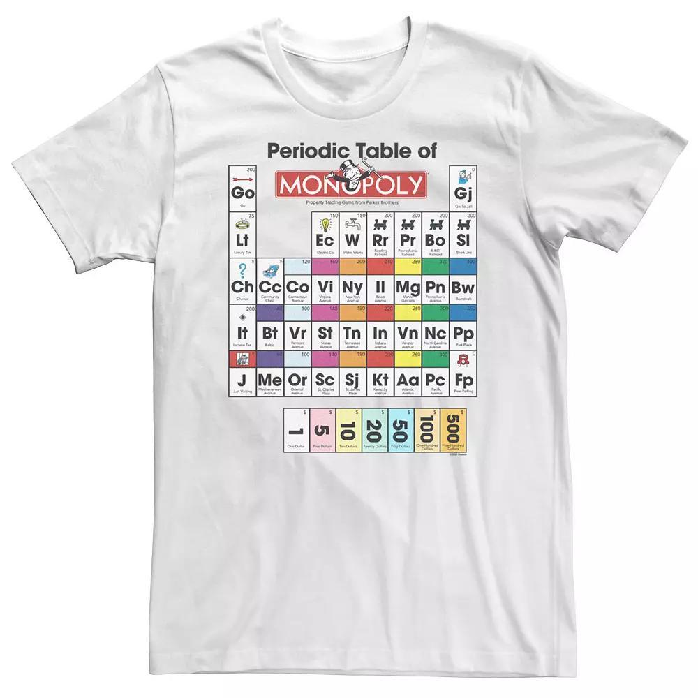 Big & Tall Monopoly Periodic Table Of Monopoly Tee, Men's,  Product Image