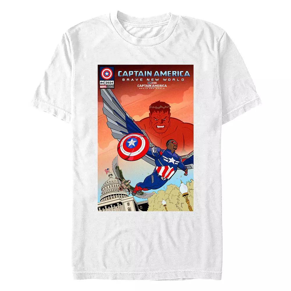 Men's Marvel Captain America Brave New World Red Hulk Watching Graphic Tee,  Product Image