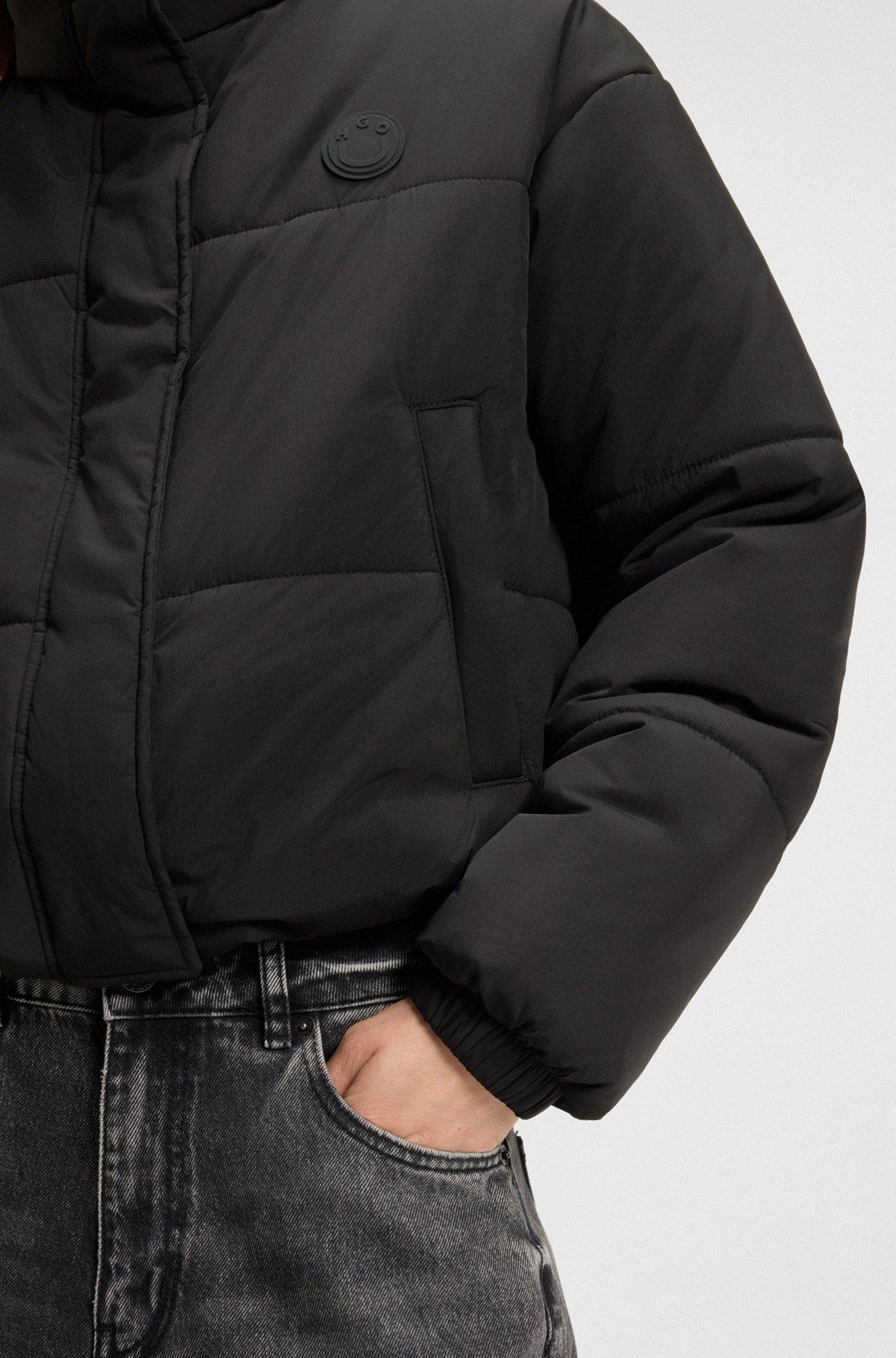HUGO - Relaxed-fit padded jacket with water-repellent outer - Black Product Image