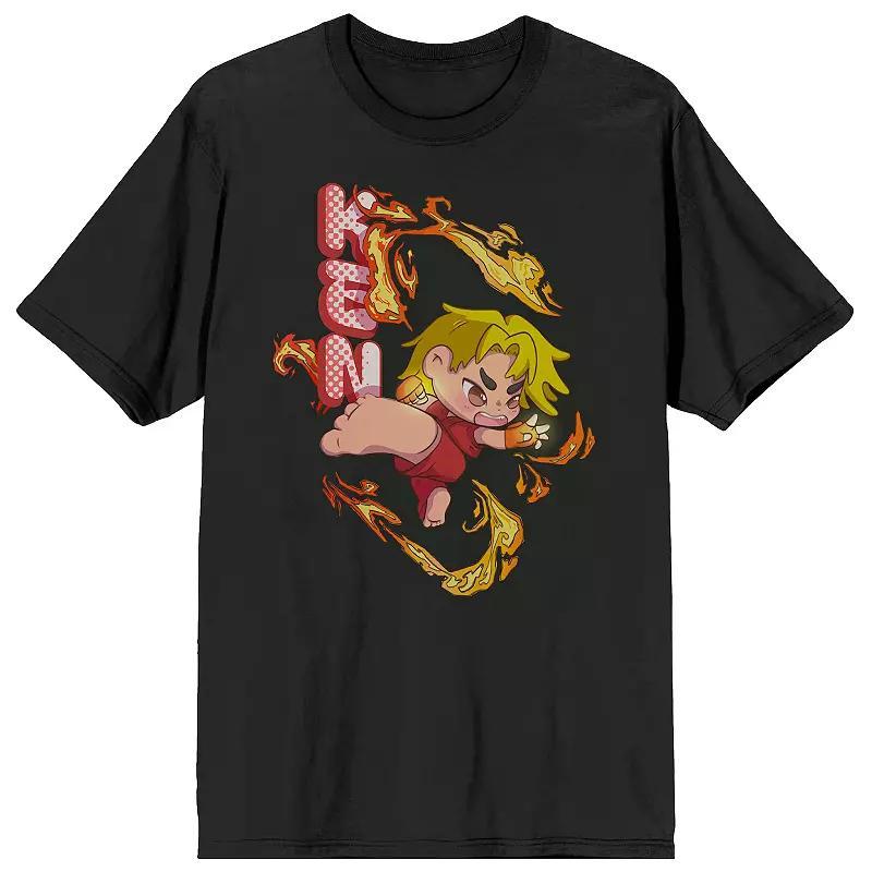 Mens Street Fighter Chibi Ken Short Sleeve Graphic T-Shirt Product Image