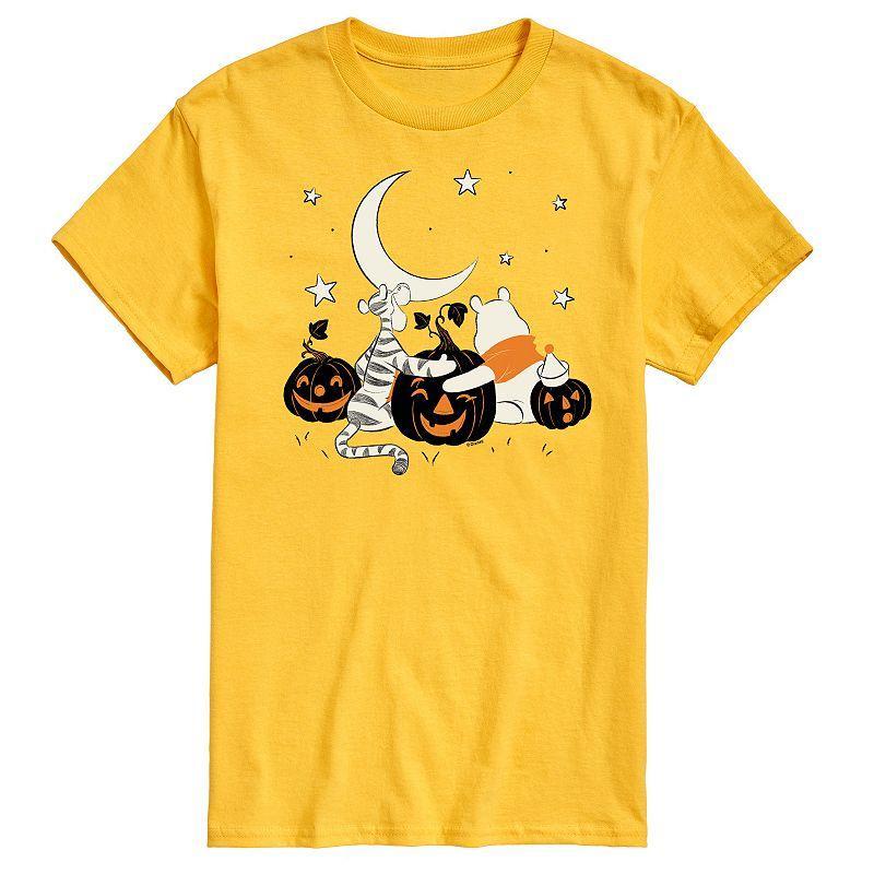 Disney's Winnie The Pooh Big & Tall Tigger and Pooh Pumpkin Patch Graphic Tee, Men's, Size: 6XB, White Product Image