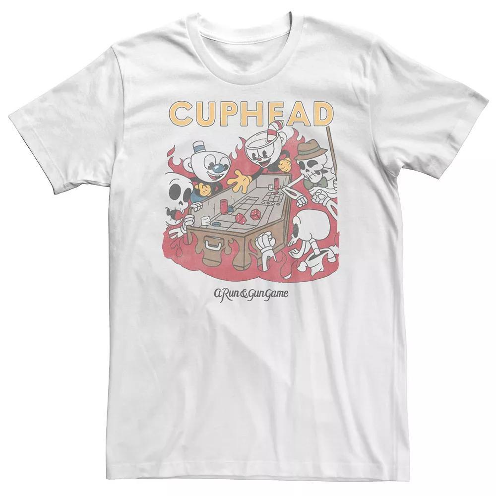 Big & Tall Cuphead A Run On Run Game Of Craps Tee, Men's, Size: XL Tall, White Product Image