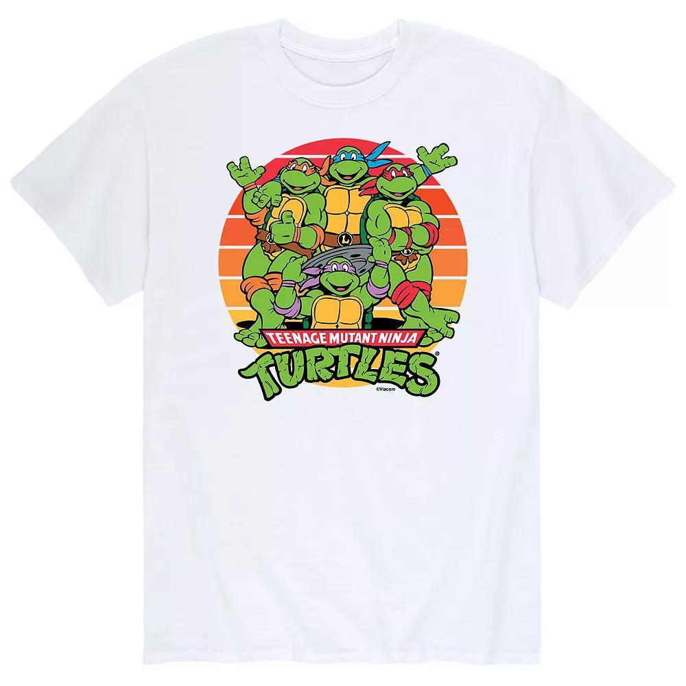 Men's Teenage Mutant Ninja Turtles Retro Sunset Tee, Size: XL, Gray Product Image