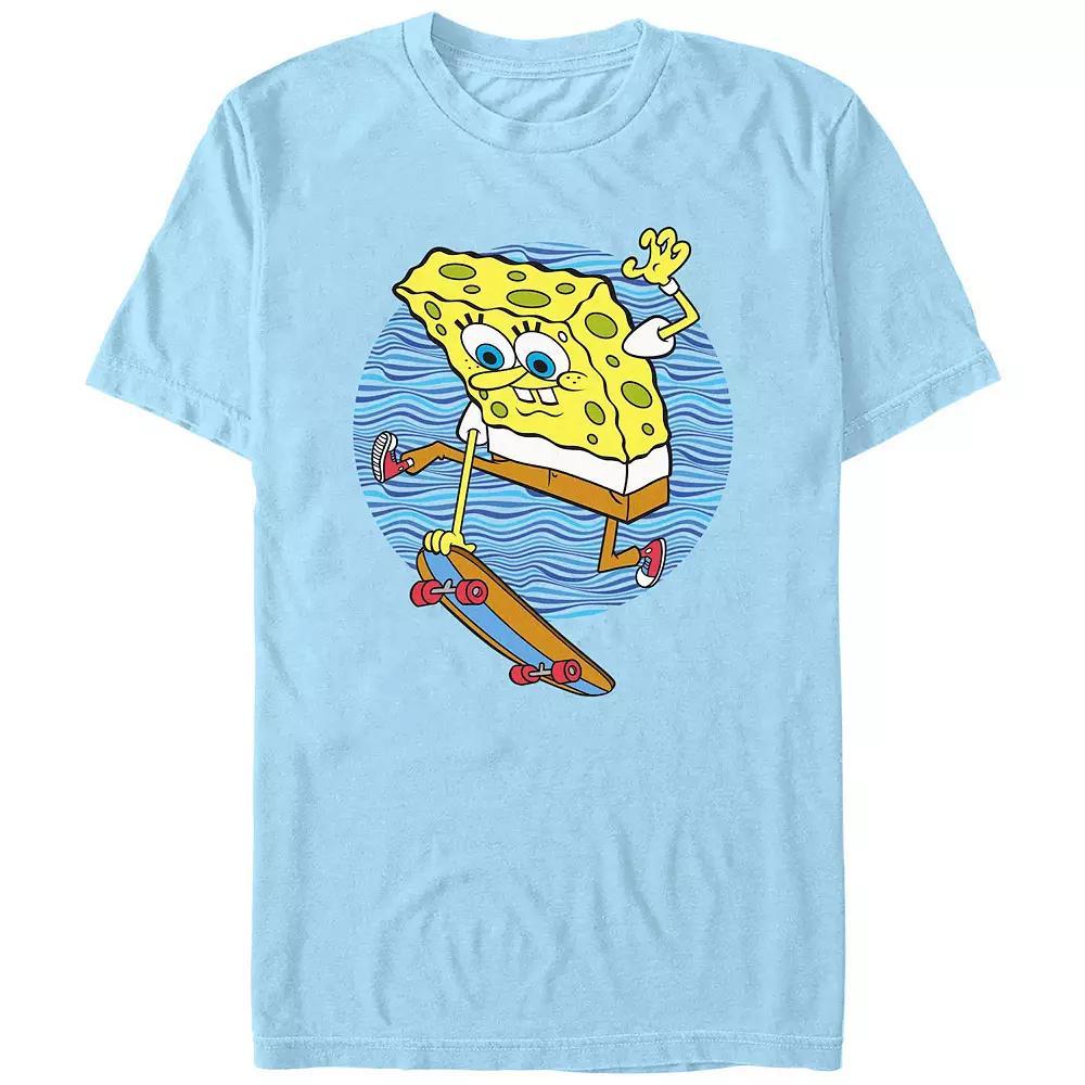 Men's SpongeBob SquarePants Skater Graphic Tee, Size: XXL, Light Blue Product Image