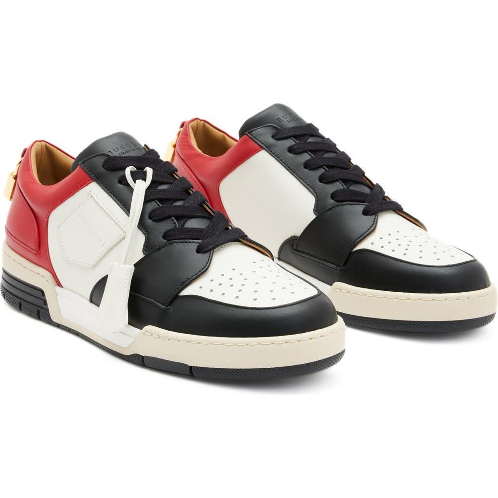 BUSCEMI Colour-blocked Low-top Sneakers In White 1 Product Image