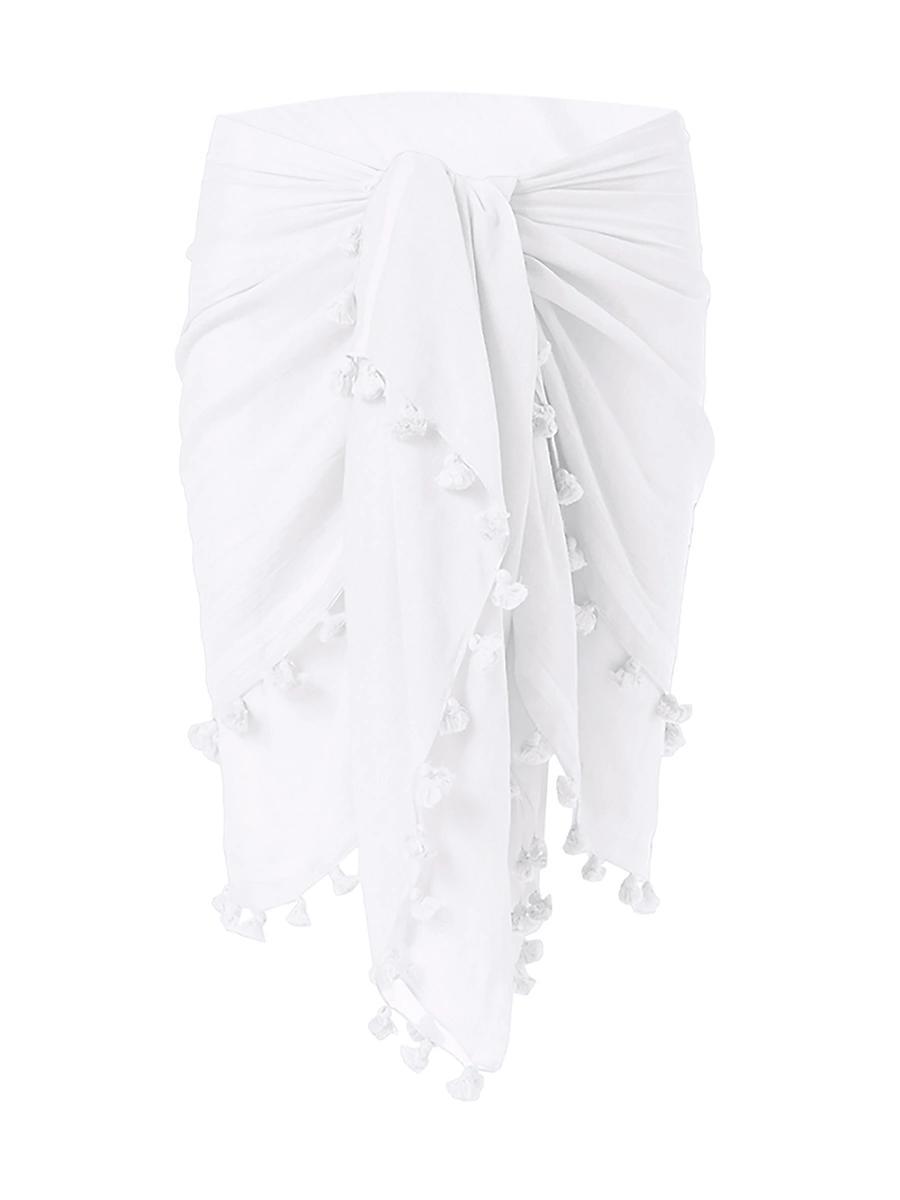 Womens Tasseled Sheer Pareo Product Image