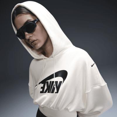 Women's Nike Sportswear Oversized Cropped French Terry Pullover Hoodie Product Image