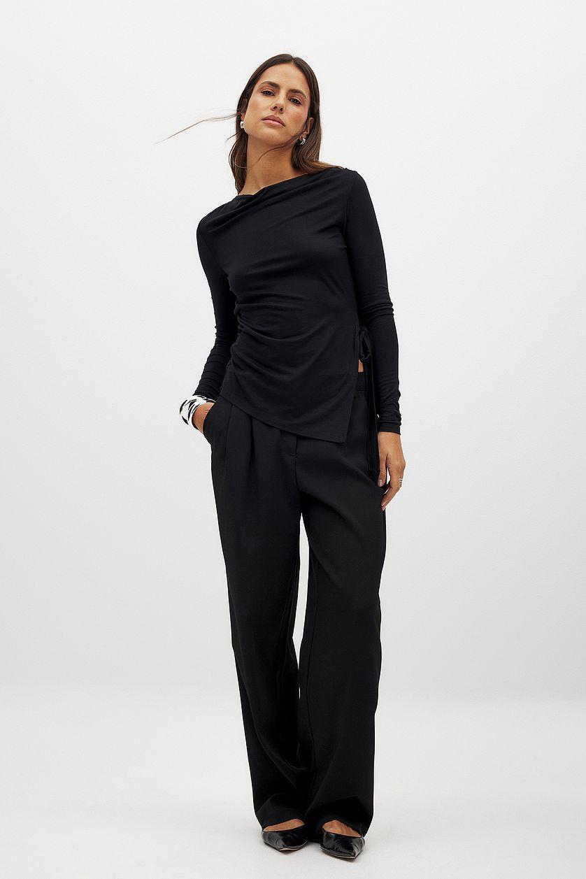 Soft Line Tie Side Top Offwhite Product Image