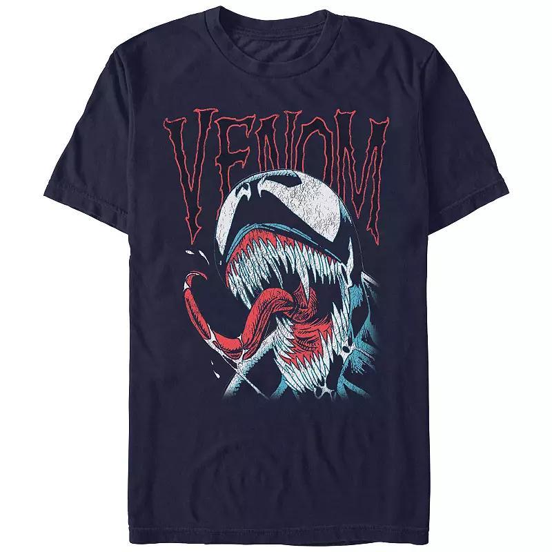 Men's Spider-Man Venom Big Mouth Graphic Tee, Size: Medium, Blue Product Image