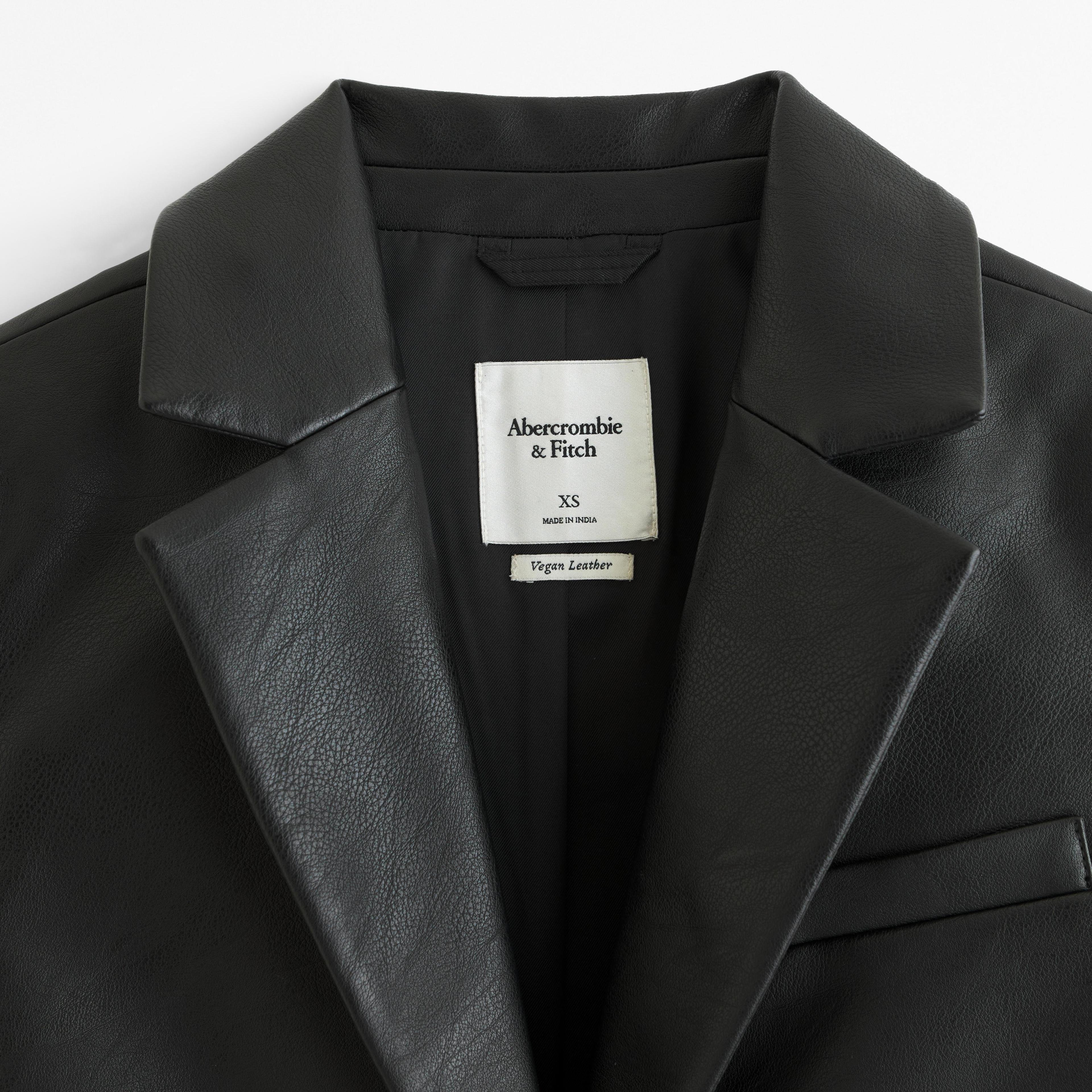 Vegan Leather Blazer Product Image