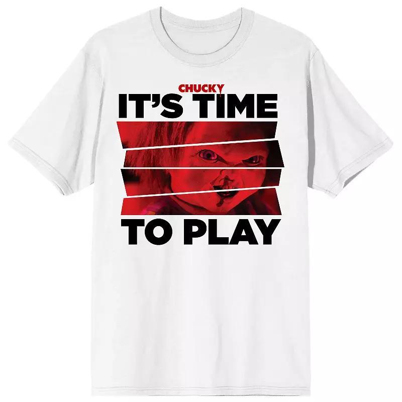 Men's Chucky It's Time To Play Tee, Size: Large, White Product Image