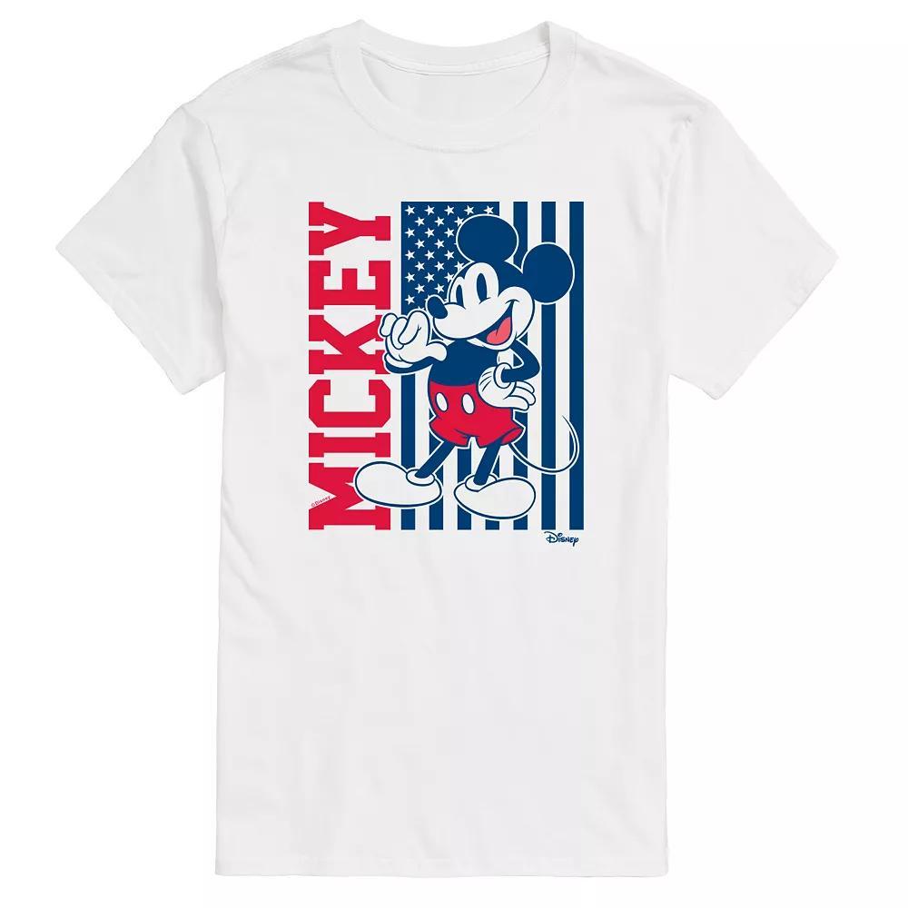 Disney's Mickey Mouse Big & Tall USA Flag Graphic Tee, Men's,  Product Image