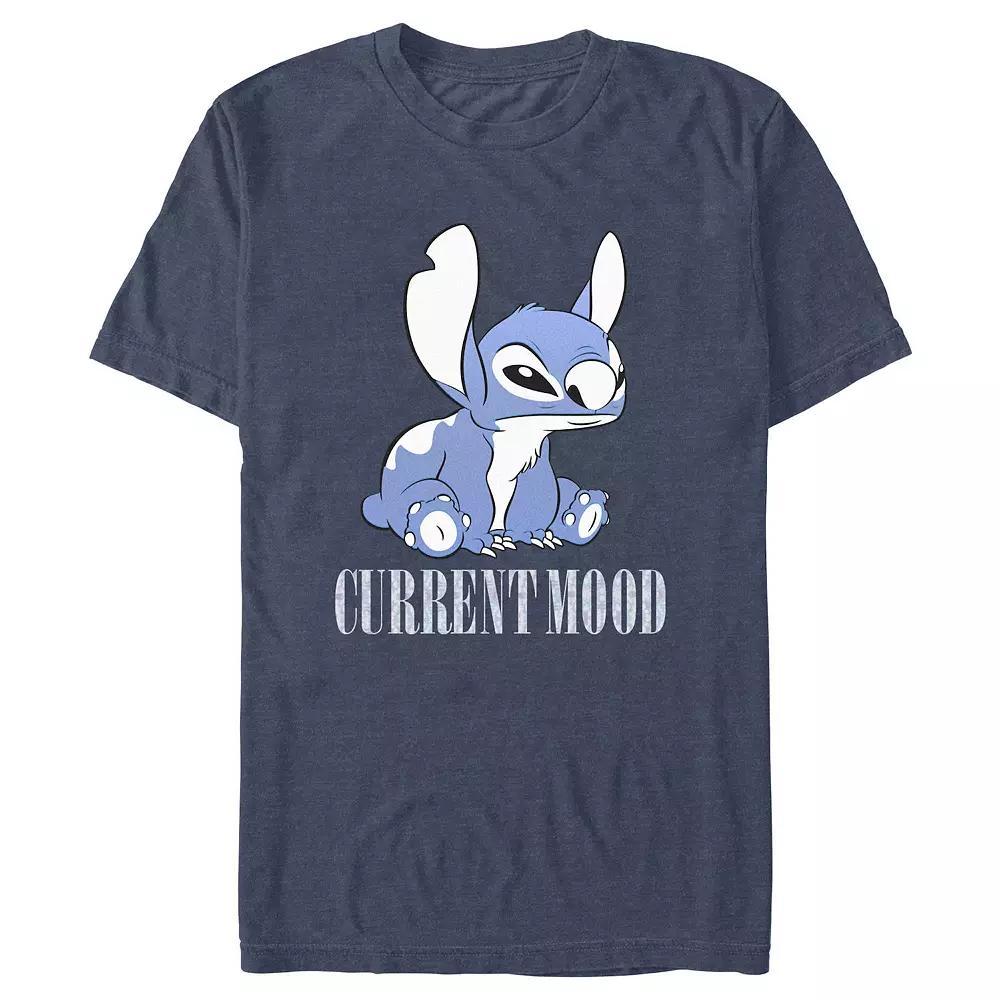 Disney's Lilo & Stitch Current Mood Men's Graphic Tee, Size: XL, Navy Grey Product Image